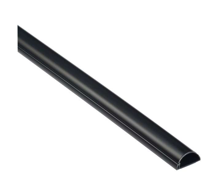 D Line Self Adhesive Trunking - Black (2000 x 20 x 10mm)