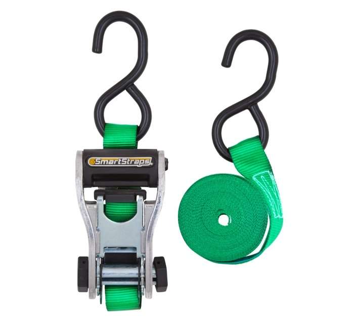 Smart Straps 340kg Lashing Capacity Ratchet Tie Down - Green (4500mm)