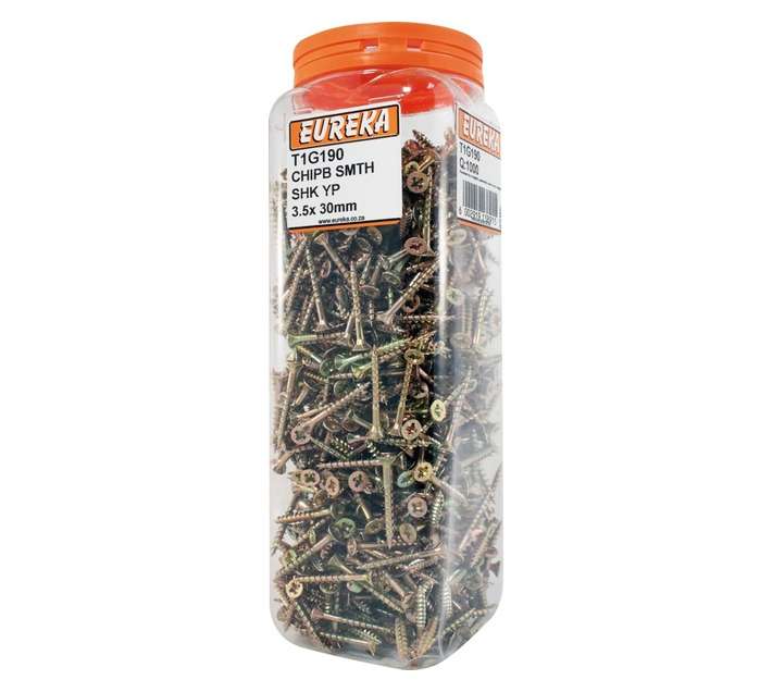 Eureka 3.5 x 30mm Chipboard Smooth Shank Yp (Q1000)