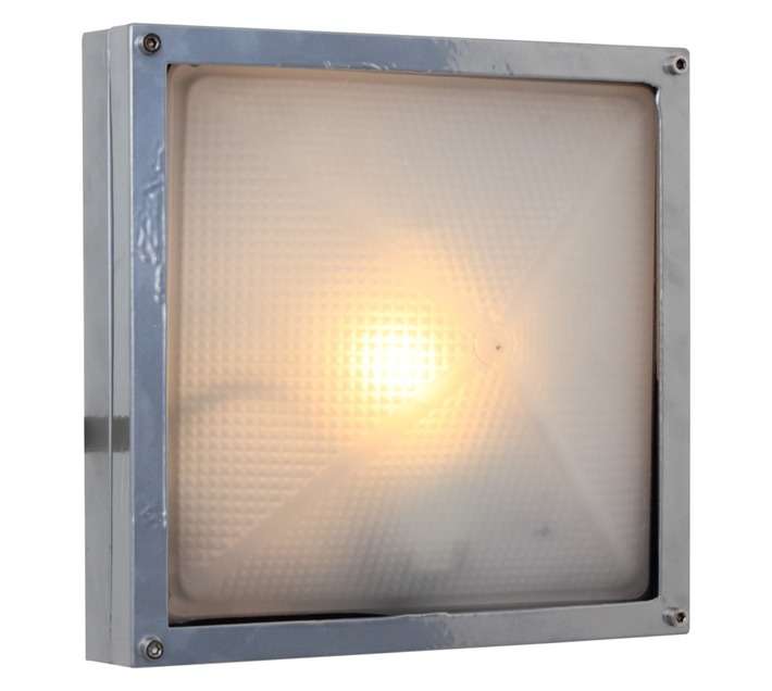 Eurolux Small Square Bulkhead Light - Silver (60W)