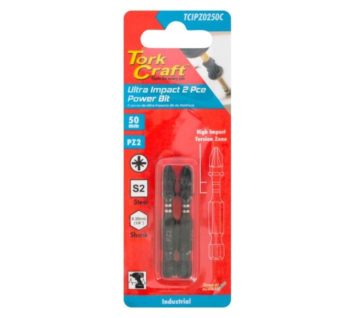 Tork Craft TCIPZ0225C Pozi PZ2 Screwdriver Bit (25mm)