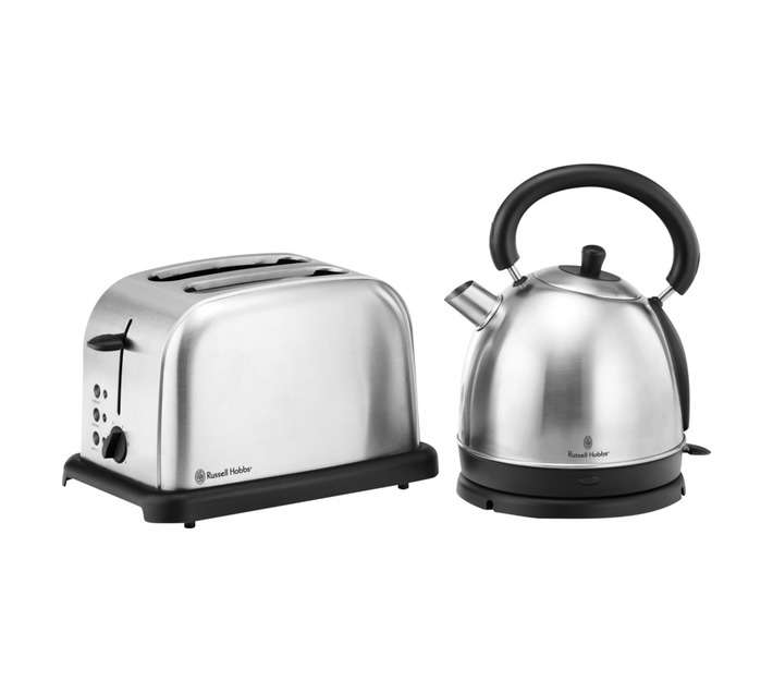 Russell Hobbs RHBSS56 Stainless Steel Toaster and Kettle Breakfast Set - Silver