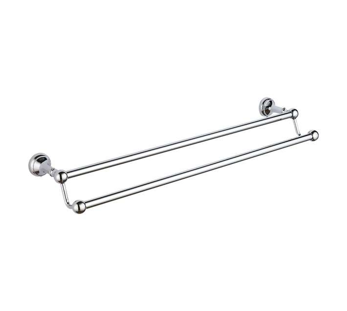 Lusso Rosa Double Towel Rail - Chrome (200 x 60 x 600mm)