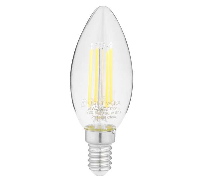 Lightworx LED-S19-C35E14WW E14 Dimmable Filament Bulb - Clear (4W)