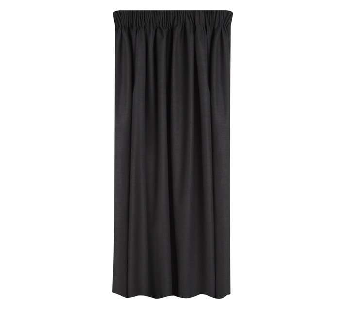 Design House Textured Block Out Taped Curtain - Ch (2300 x 2180mm)