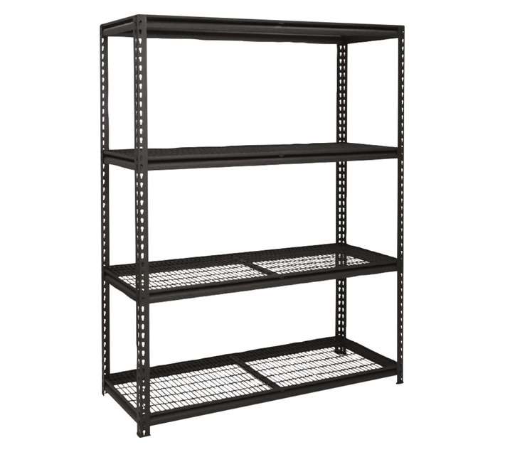 Wildberry ADIY3905 4 Tier Heavy Duty Garage Shelf - Black (1200 x 540 x 1830mm)