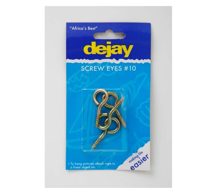 Dejay 4 x A627 Screw Eyes - Yellow (10mm)