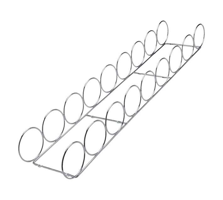 FIT 9 Ring Slim Line Wine Rack - Chrome (985 x 180mm)