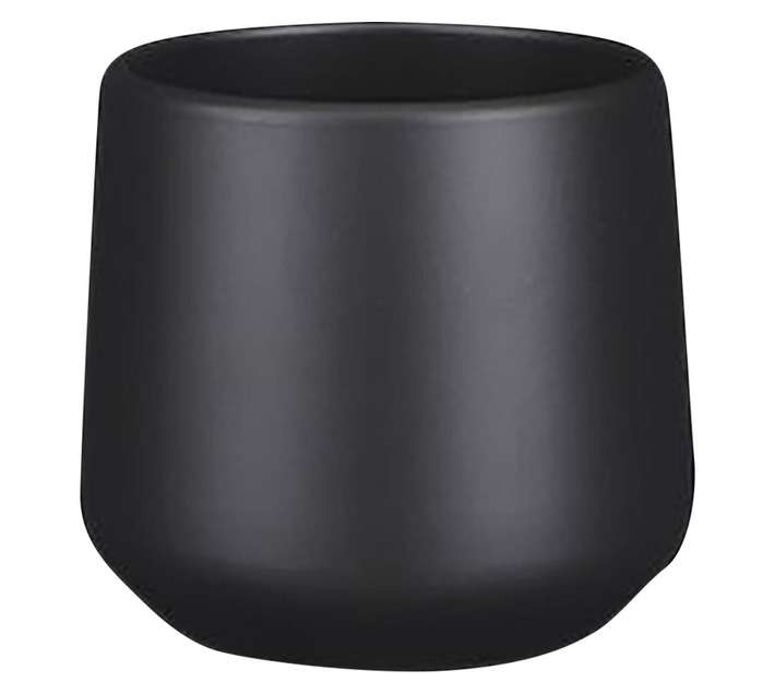 Round Amber Plant Pot - Matt Dark Grey (140 x 135mm)