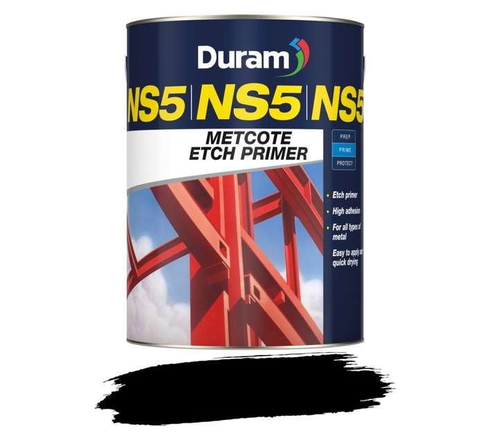 Duram NS5 Metcote Etch Primer - Black (5L)