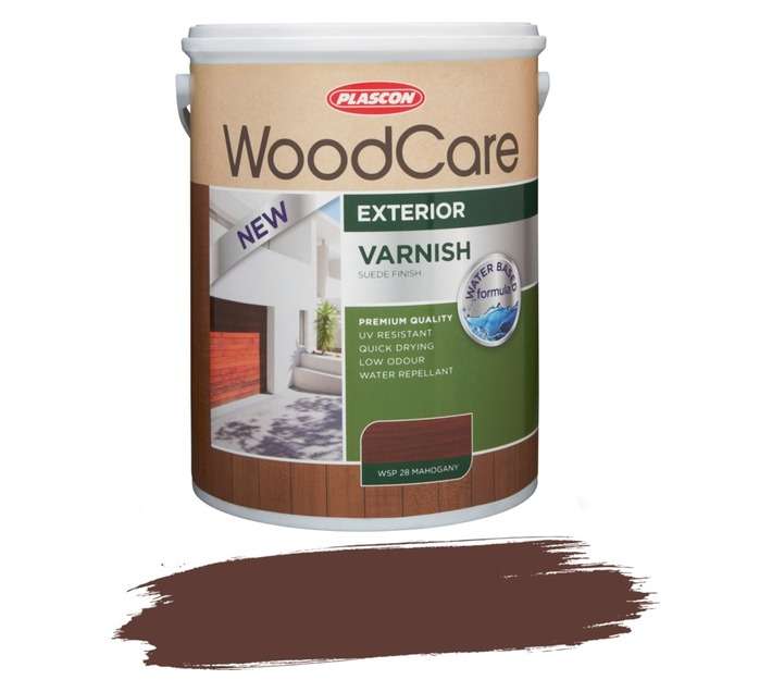 Plascon WoodCare Sunproof Varnish Suede - Mahagony (5L)