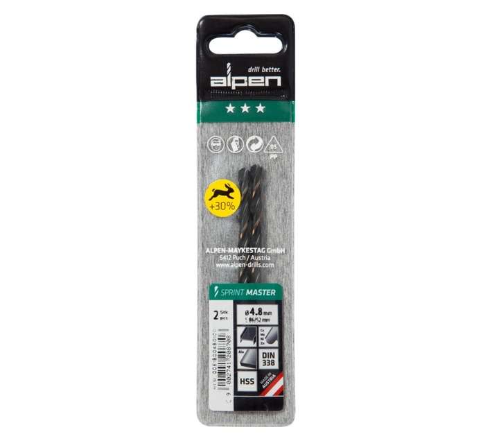 Alpen ALP6180048 Sprint Master Drill Bit (4.8 x 86mm)