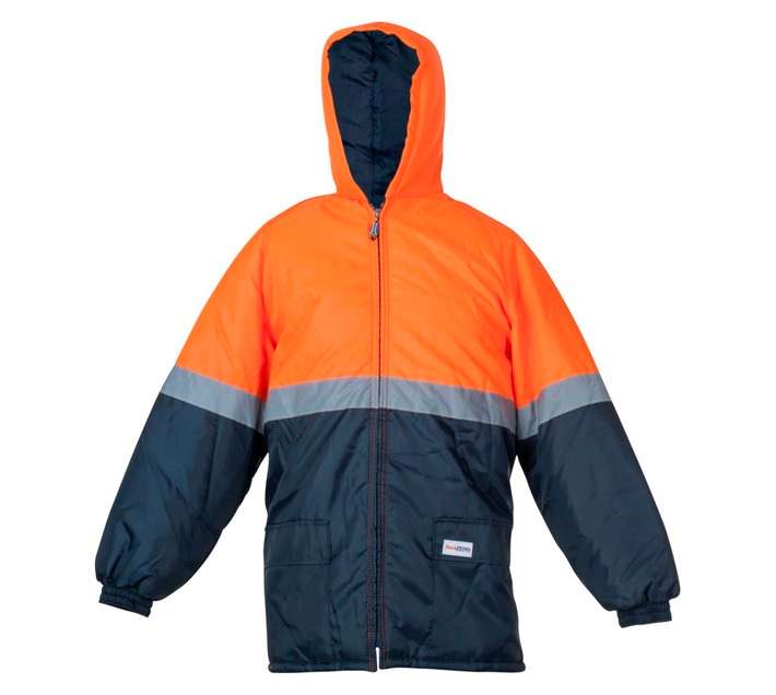 Beck Jacket 2 Tone Hi Viz Thermal Silver Refl Tape - Navy (2 XL)