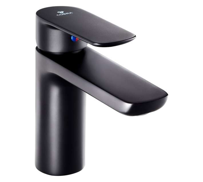 Cobra Seine Ebony Raised Standard Basin Mixer - Black (160.3 x 50 x 147.1mm)