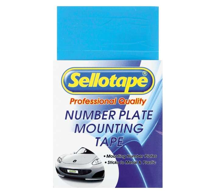 Sellotape Double Sided Number Plate Tape (30mm x 70mm)