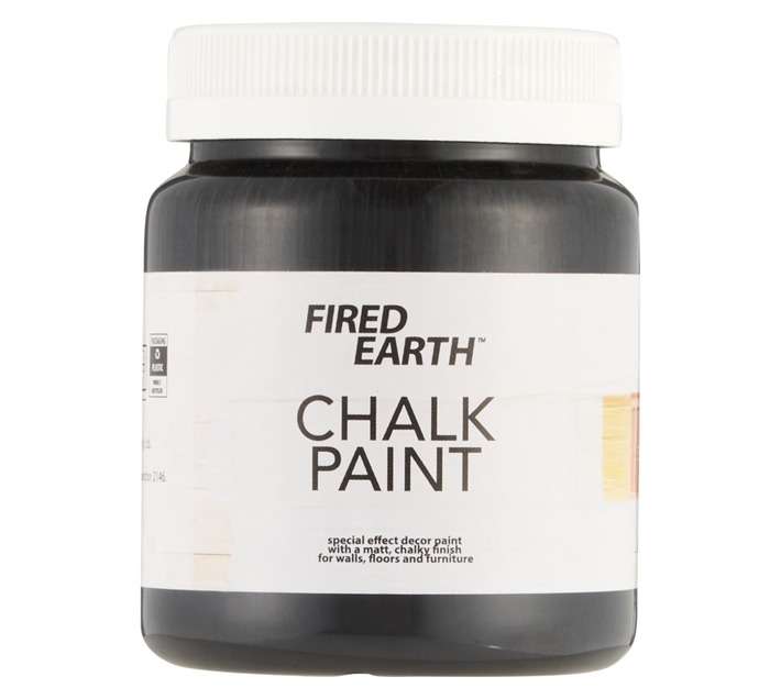 Fired Earth 30452 Chalk Paint - Black (250ml)