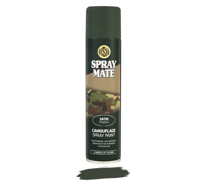 Spraymate Camo Satin Spray Paint Dark Forest Green 250ml