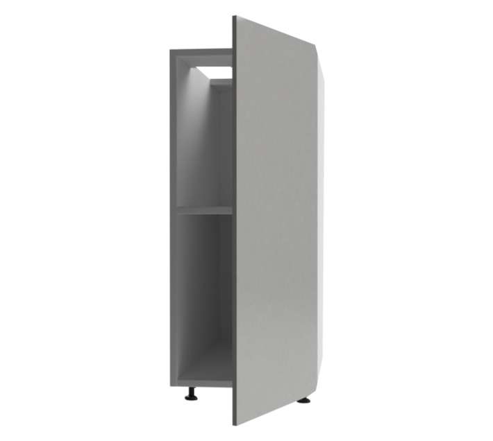 Home and Kitchen Base Unit Gloss Cabinet - Stone Grey (300mm)