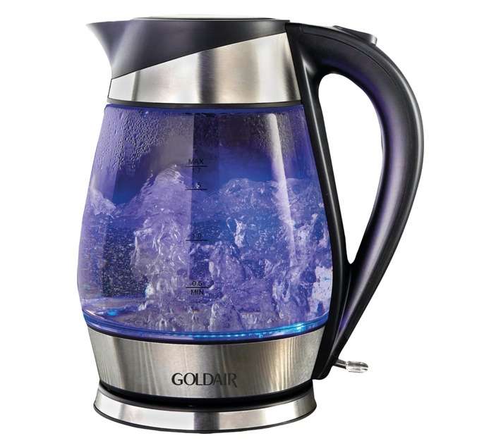 Goldair GGK-1700 Glass Kettle - Clear/Black (1.7L)