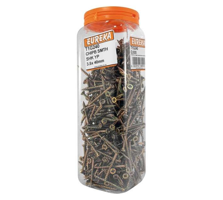 Eureka 3.5 x 40mm Chipboard Smooth Shank Yp (Q600)