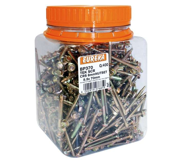 Eureka 5.5 x 70mm Tex Screw Hex coarse (400 Pack)