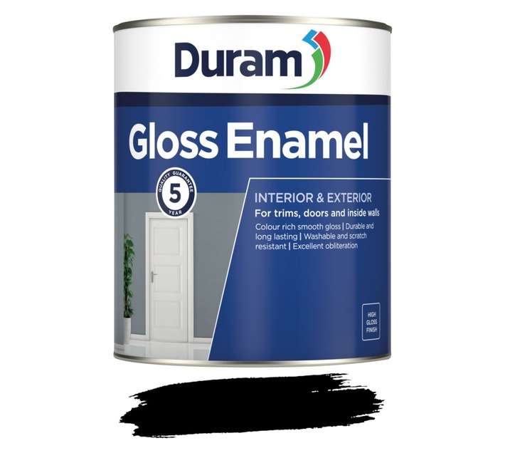 Duram Gloss Enamel - Black (1L)