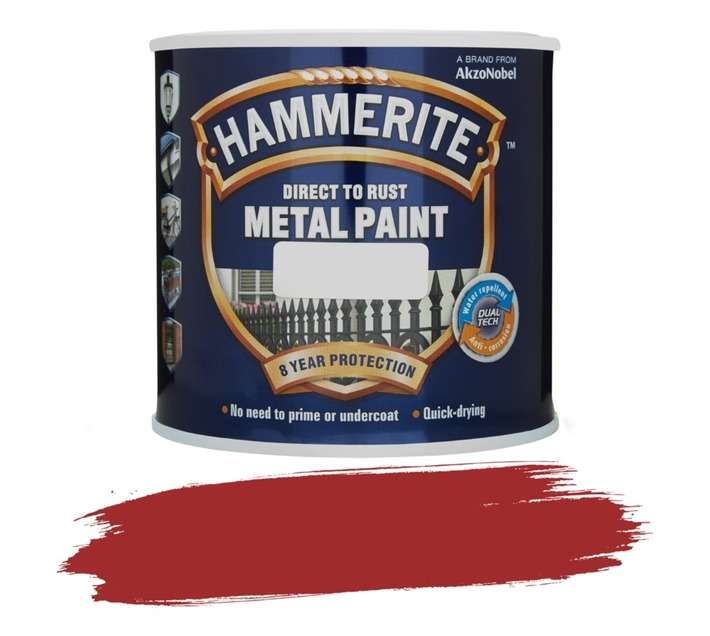 Hammerite Metal Paint Hammered - Red (500ml)
