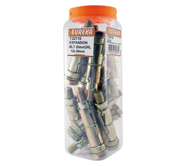 Eureka 20mm DRL 12 x 90mm Expansion Bolt (15 Pack)