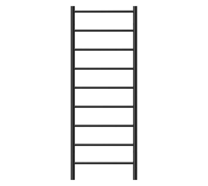 Jeeves ZAF9520GL Spartan Nine Heated Towel Rail - Black (118 x 520 x 1365mm)
