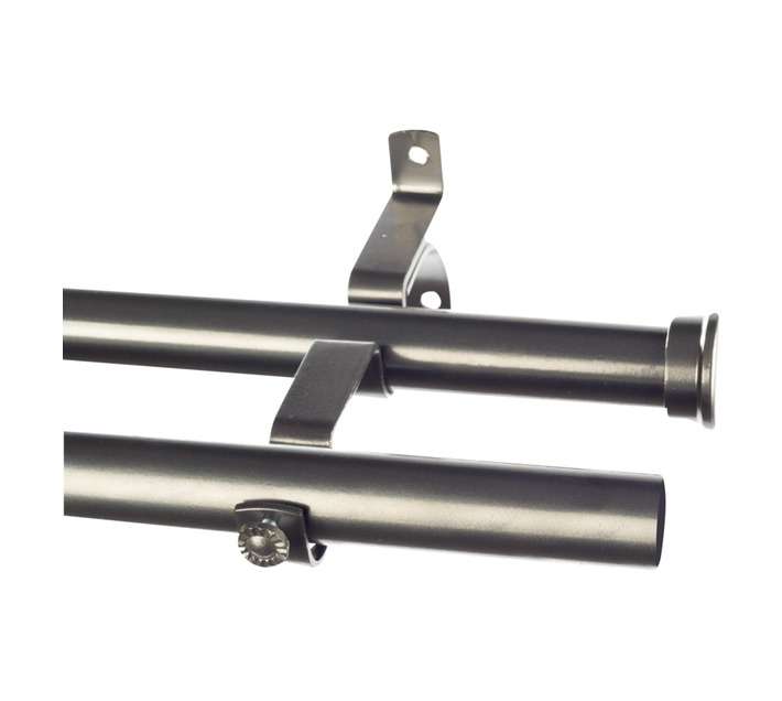 Finishing Touches Double Pole Set - Gun Metal (2500 x 28mm)