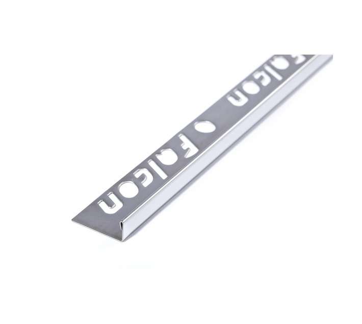 Falcon Tiling Stainless Steel Straight Edge Trim - Silver (2500 x 10mm)