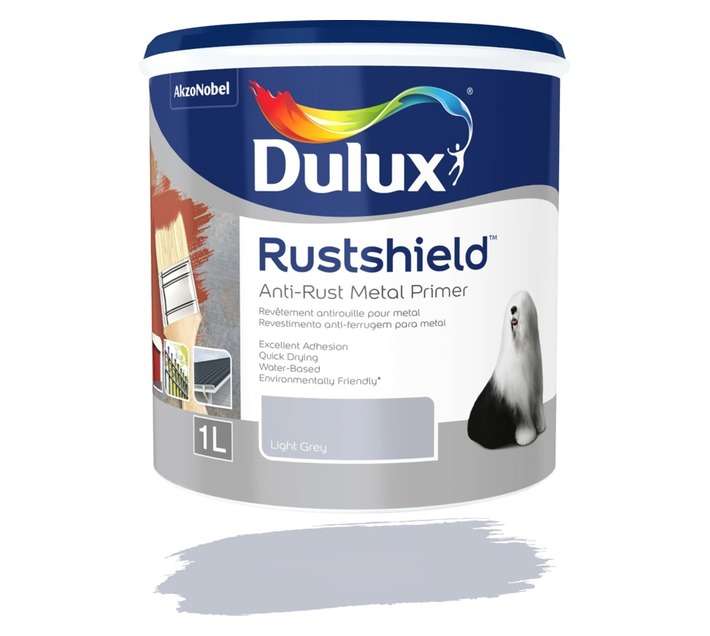 Dulux Rustshield Anti-Rust Metal Primer - Light Grey (1L)