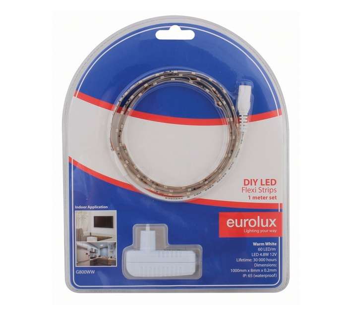 Eurolux G800WW DIY LED Strip Light - Warm White (1000mm)
