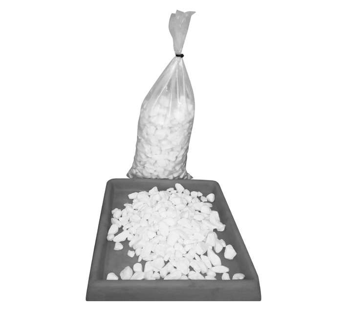 7DM Marble Chip Medium Pebble - White (10kg)