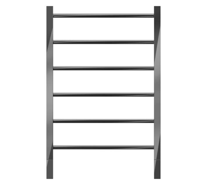 Jeeves ZSI6520GR Quadro Six Heated Towel Rail - Black (118 x 520 x 790mm)