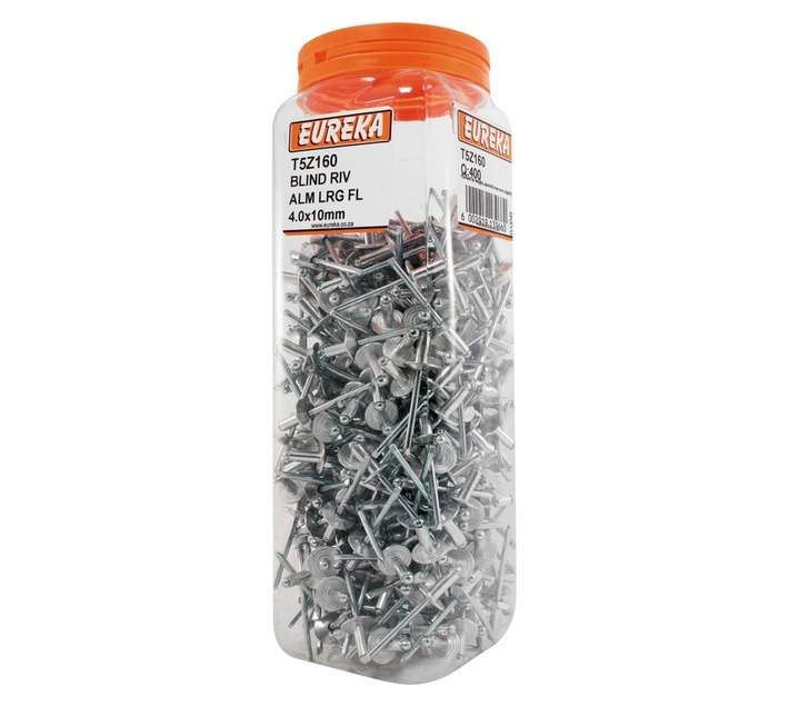 Eureka 400 x Aluminium Large Flange Blind Rivets (4 x 10mm)