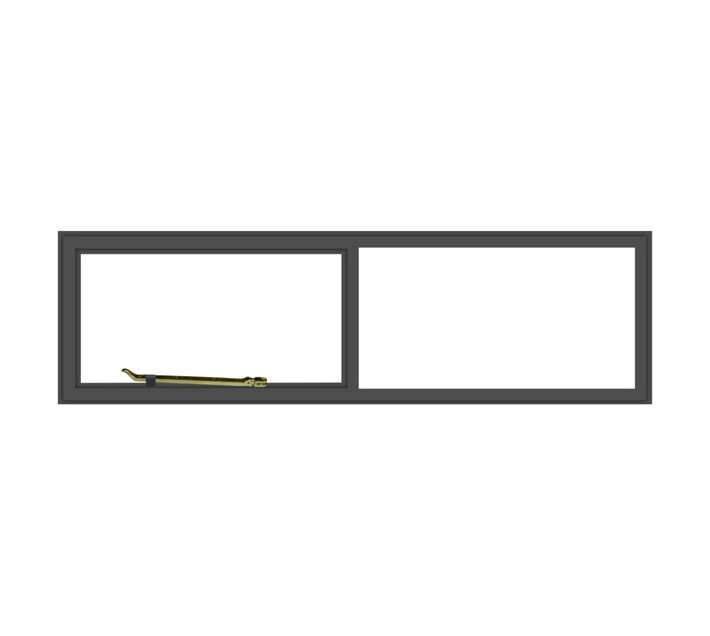 Five Point Steel NG2 Steel Window Frame - Grey Oxide (1022 x 359mm)