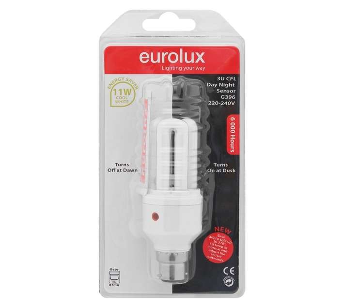 Eurolux B22 3U Compact Fluorescent - Cool White (11w)