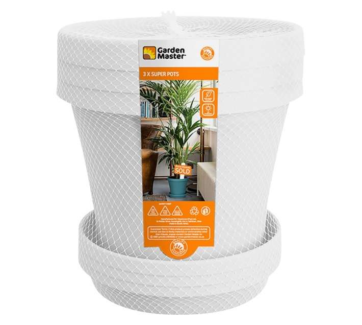 Garden Master 3 Piece Porcelain Super Pot Set (175 x 175 x 160mm)