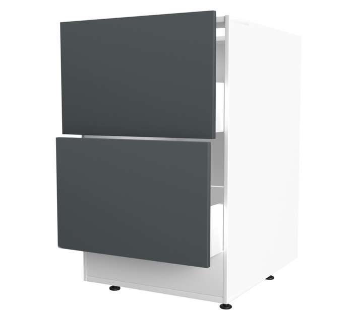Home and Kitchen Base Unit Gloss Pot Cabinet - Storm Grey (600mm)