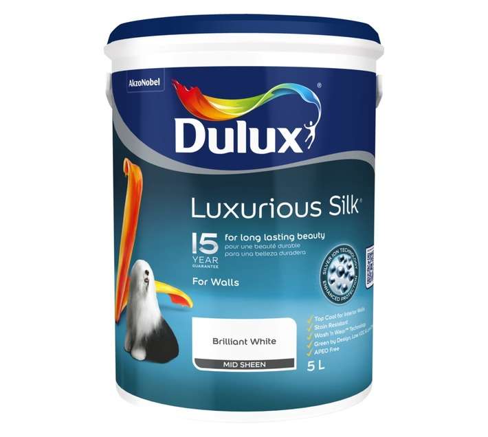 Dulux Luxurious Silk - Brilliant White (5L)