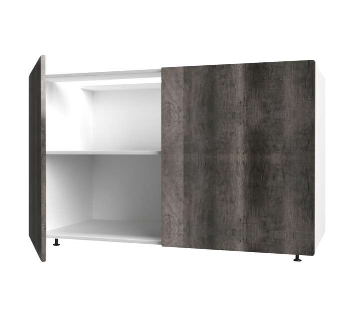 Home and Kitchen Base Unit Melamine Cabinet - Monument Oak (1200mm)