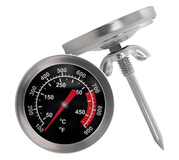 Alva BBQ Lid Replacement Thermometer - Silver