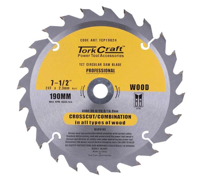 Tork Craft TCP19024 Contractors Circular Saw Blade (190mm)