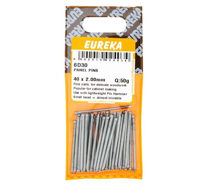 Eureka Panel Pins (40 x 2mm)