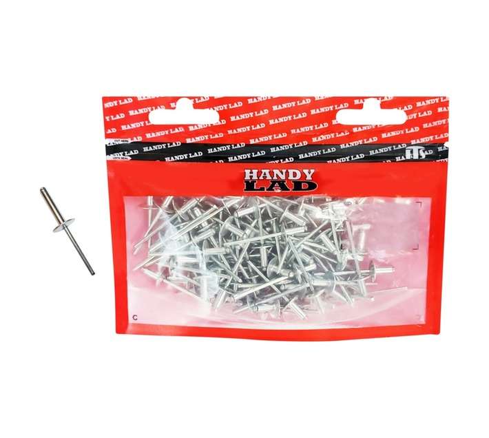 Rutherford 50 x Large Flange Aluminium Rivets (24 x 4.8mm)