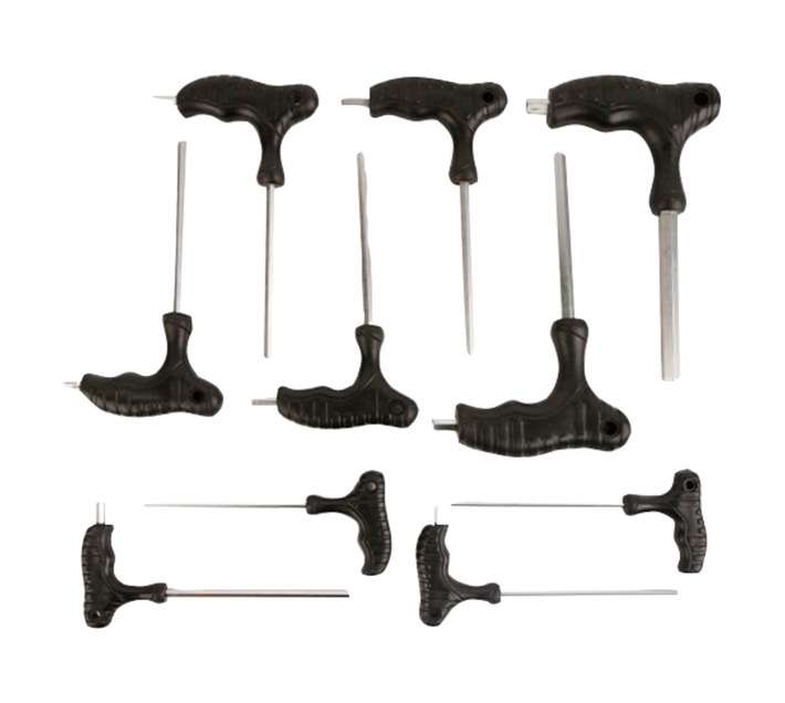 Rolson 10 Piece T-Handle Hex Key Set - Black