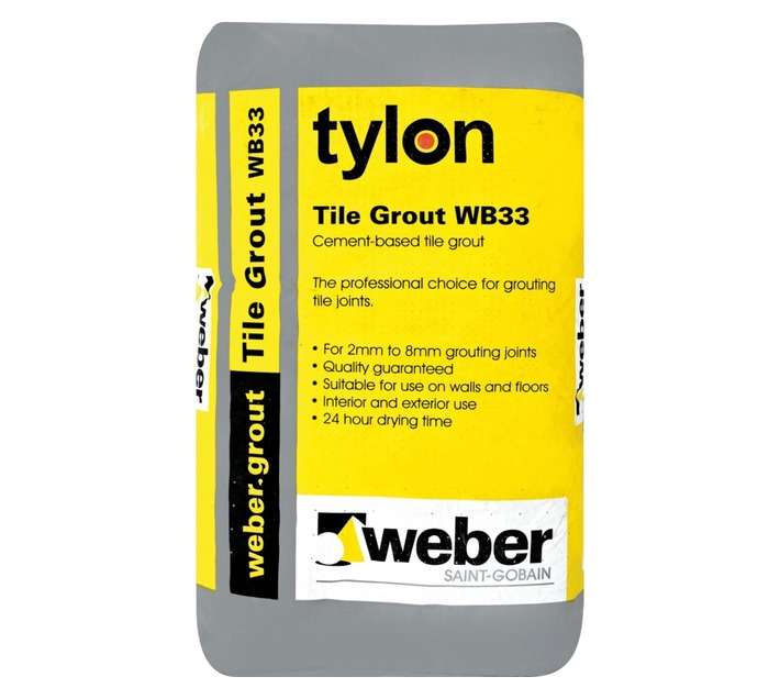 WEBER-TYLON WB33 Tile Grout - Dove Grey (20kg)