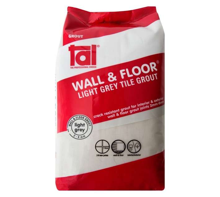 TAL Wall and Floor Grout - Light Grey (5kg)