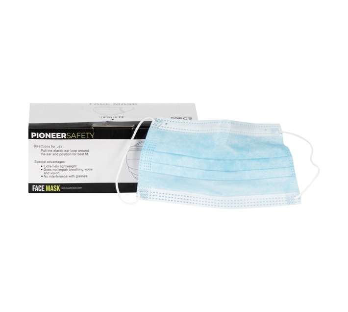 Hennox 50 x 3 Ply Disposable Face Masks - Blue